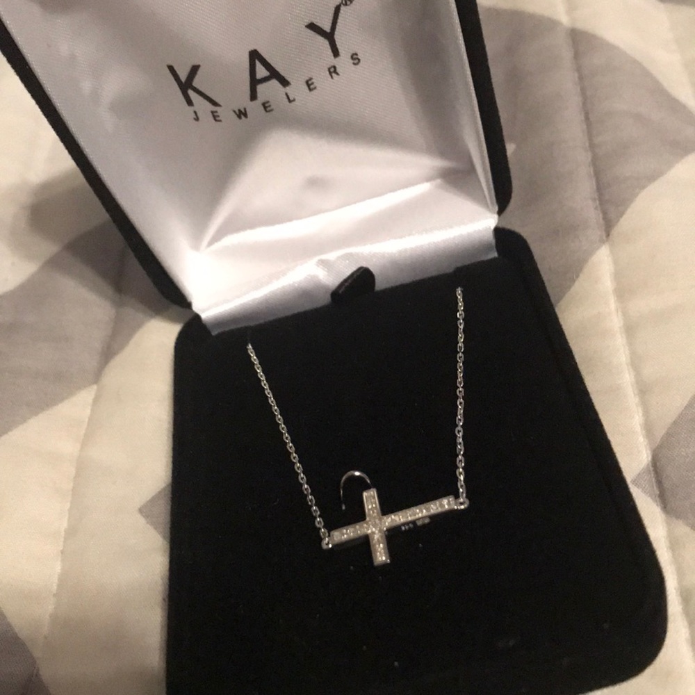 REAL Kay jewlers cross necklace